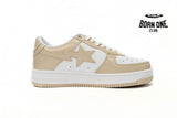A Bathing Ape Bape Sta Low White Brown Mirror Surface 1170191022