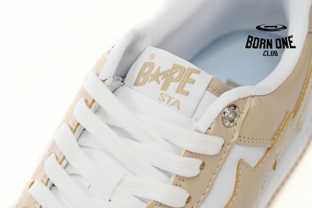 A Bathing Ape Bape Sta Low White Brown Mirror Surface 1170191022