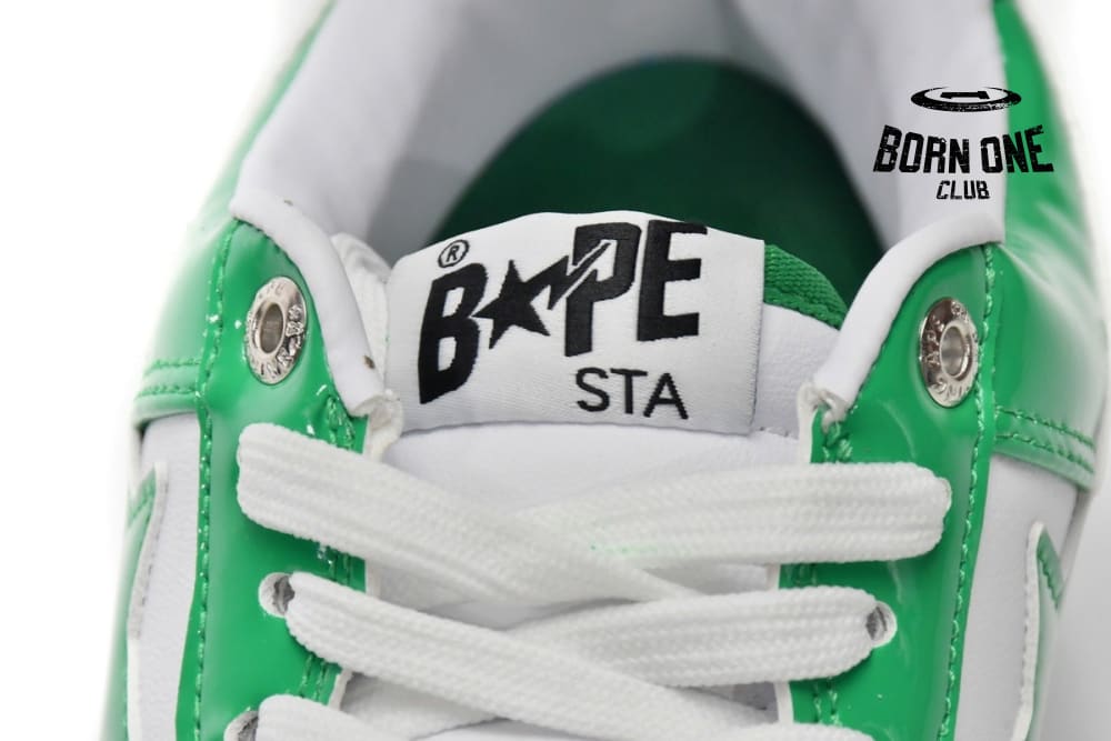 A Bathing Ape Bape Sta Low White Green