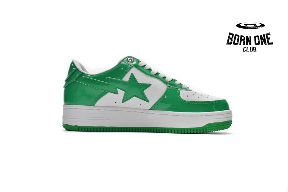 A Bathing Ape Bape Sta Low White Green