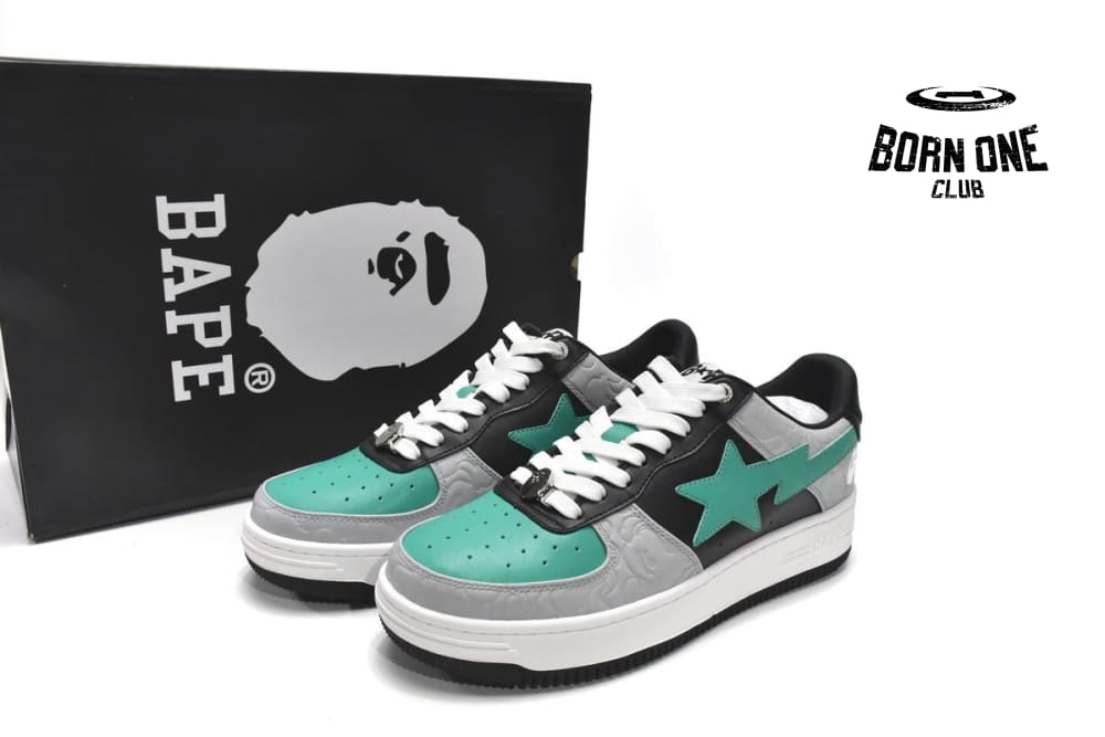 A Bathing Ape Bape Sta Low White Green Black
