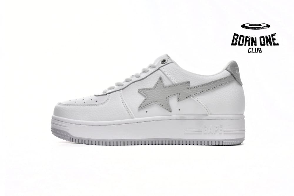 A Bathing Ape Bape Sta Low White Grey 1H73-191-921