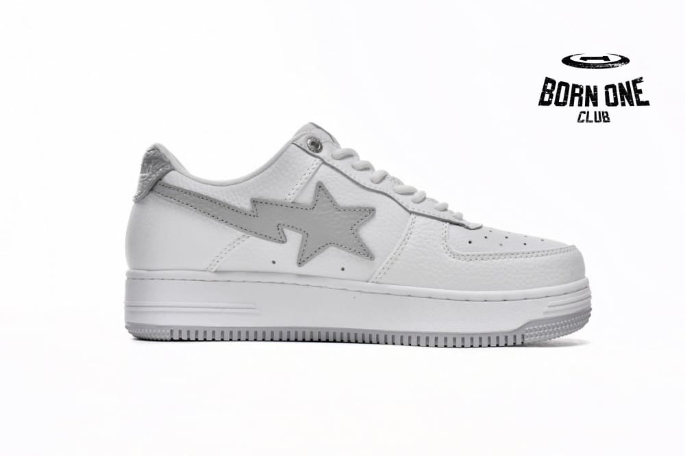A Bathing Ape Bape Sta Low White Grey 1H73-191-921