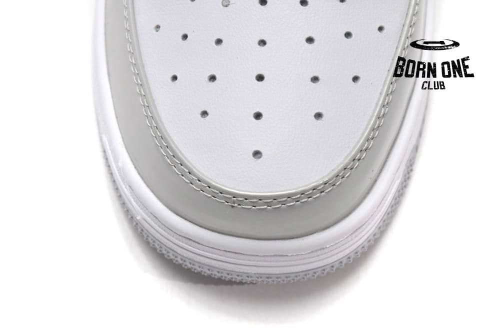 A Bathing Ape Bape Sta Low White Grey Mirror Surface