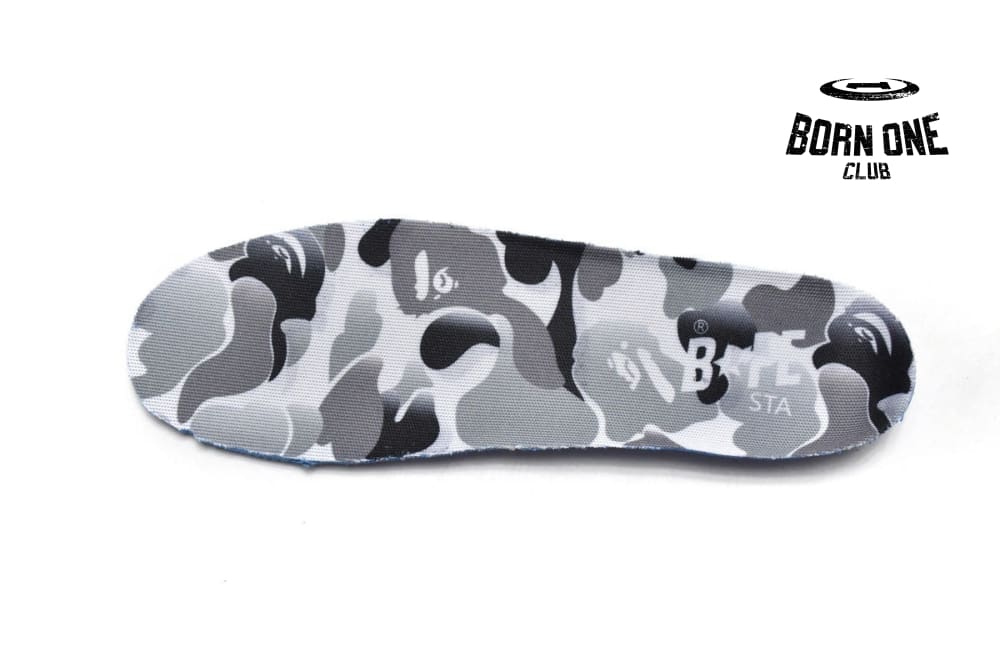 A Bathing Ape Bape Sta Low White Grey Mirror Surface