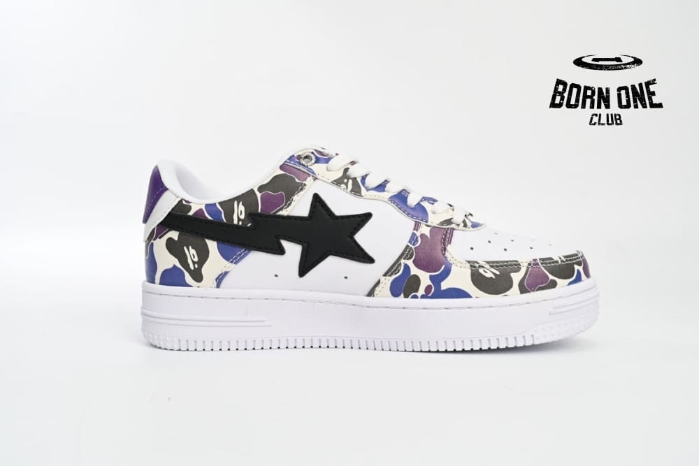 A Bathing Ape Bape Sta Low White Purple Color Spray 1J22-291-004