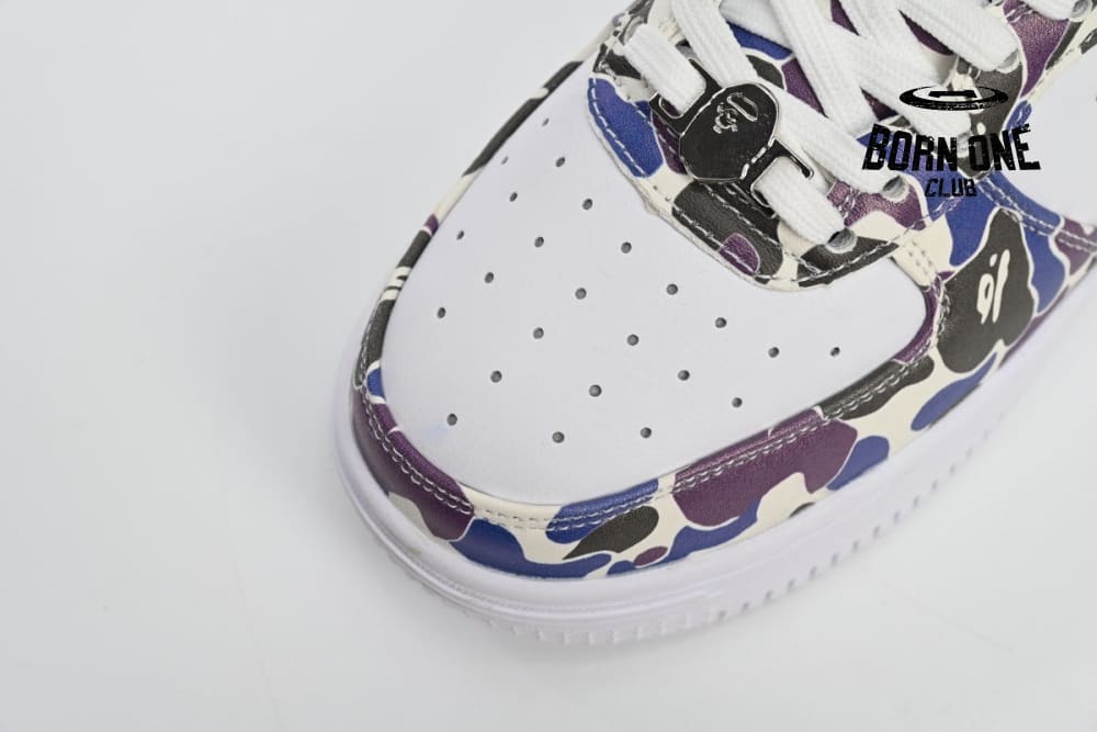 A Bathing Ape Bape Sta Low White Purple Color Spray 1J22-291-004