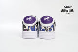 A Bathing Ape Bape Sta Low White Purple Color Spray 1J22-291-004