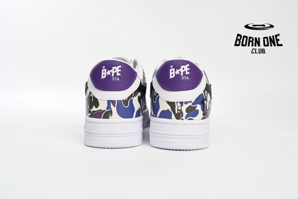 A Bathing Ape Bape Sta Low White Purple Color Spray 1J22-291-004