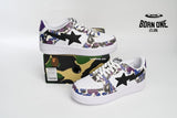 A Bathing Ape Bape Sta Low White Purple Color Spray 1J22-291-004