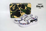 A Bathing Ape Bape Sta Low White Purple Color Spray 1J22-291-004