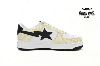 A Bathing Ape Bape Sta Low White Snake Skin Pattern 1I80191009
