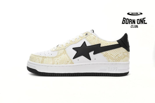 A Bathing Ape Bape Sta Low White Snake Skin Pattern 1I80191009