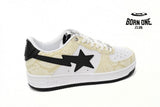 A Bathing Ape Bape Sta Low White Snake Skin Pattern 1I80191009