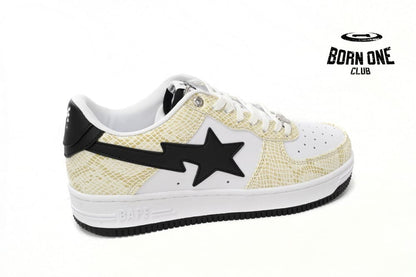 A Bathing Ape Bape Sta Low White Snake Skin Pattern 1I80191009
