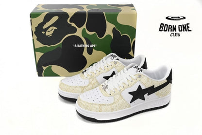 A Bathing Ape Bape Sta Low White Snake Skin Pattern 1I80191009