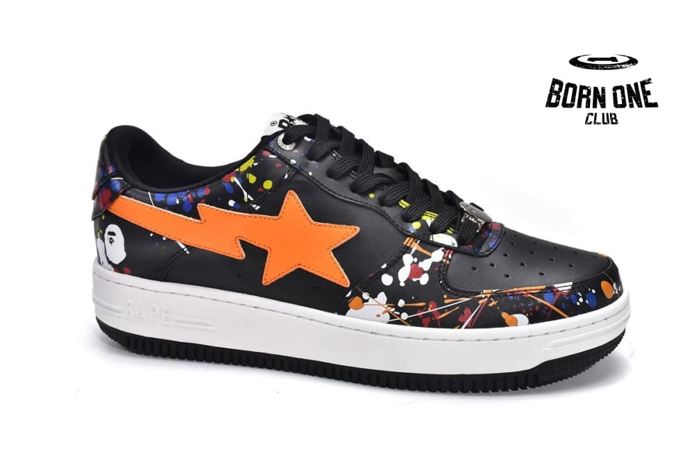 A Bathing Ape Bape Sta Paint Splatter Black 1I20-291-009