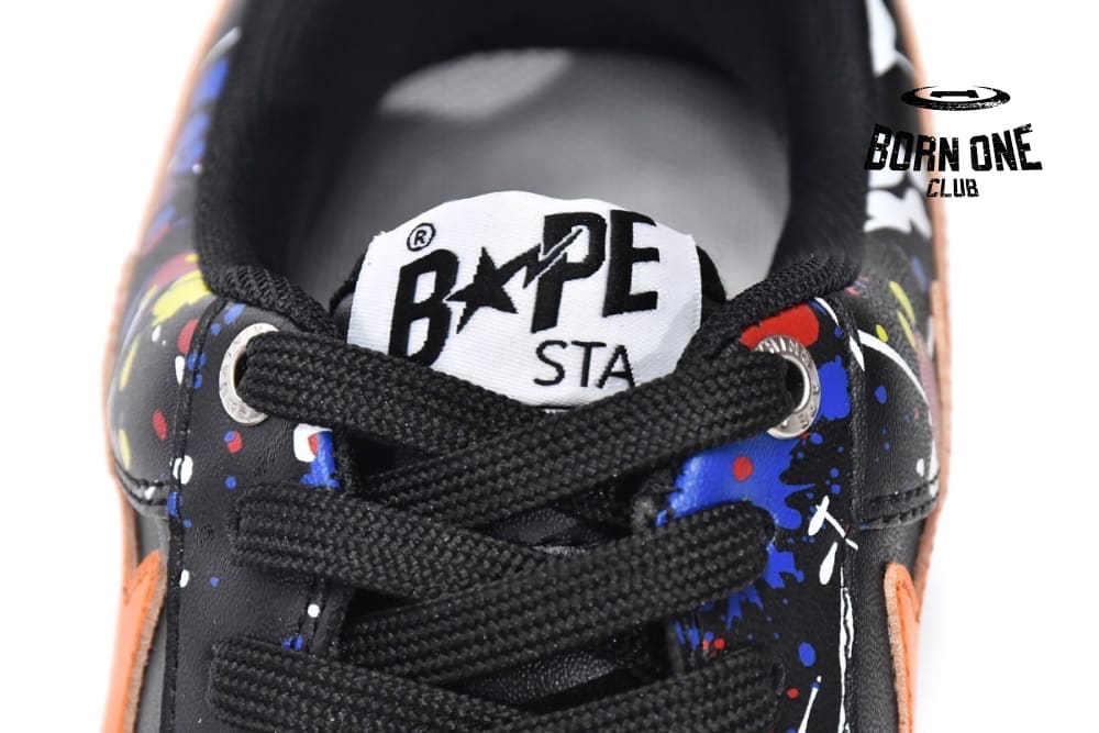 A Bathing Ape Bape Sta Paint Splatter Black 1I20-291-009