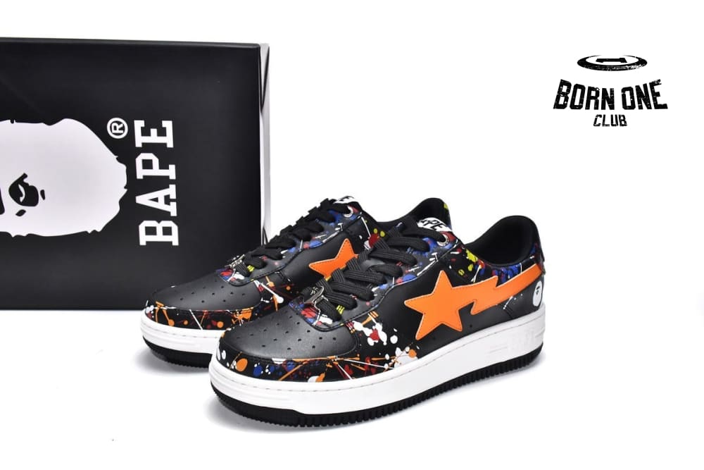 A Bathing Ape Bape Sta Paint Splatter Black 1I20-291-009