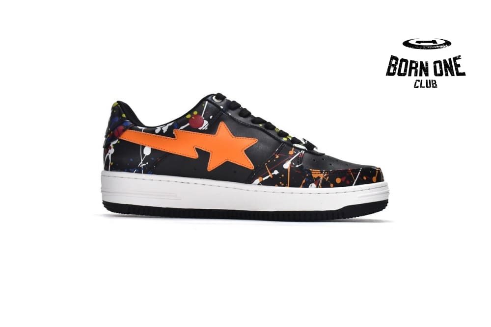 A Bathing Ape Bape Sta Paint Splatter Black 1I20-291-009