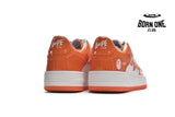 A Bathing Ape Bape Sta Patent Leather Orange White