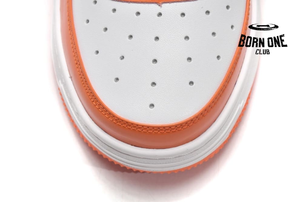 A Bathing Ape Bape Sta Patent Leather Orange White