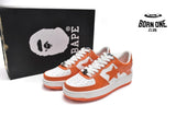 A Bathing Ape Bape Sta Patent Leather Orange White