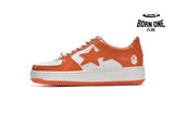 A Bathing Ape Bape Sta Patent Leather Orange White