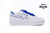 A Bathing Ape Bape Sta Patent Leather White Blue 1J30-191-017/1J30-291-017