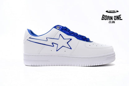 A Bathing Ape Bape Sta Patent Leather White Blue 1J30-191-017/1J30-291-017