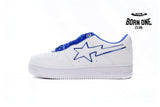 A Bathing Ape Bape Sta Patent Leather White Blue 1J30-191-017/1J30-291-017