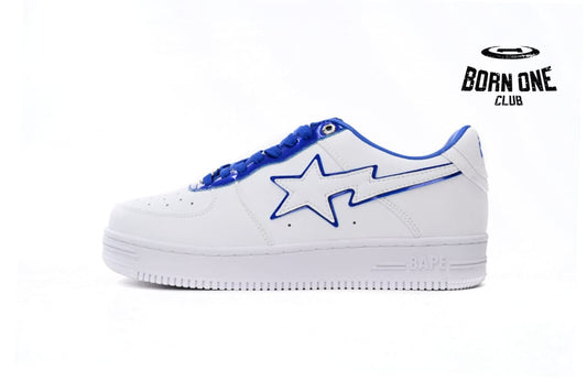 A Bathing Ape Bape Sta Patent Leather White Blue 1J30-191-017/1J30-291-017