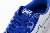 A Bathing Ape Bape Sta Patent Leather White Blue 1J30-191-017/1J30-291-017