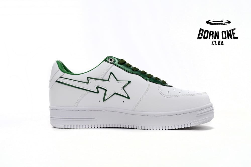 A Bathing Ape Bape Sta Patent Leather White Green 1J30-191-017