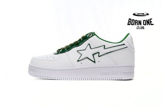 A Bathing Ape Bape Sta Patent Leather White Green 1J30-191-017