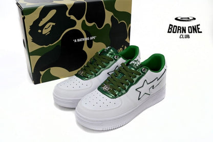 A Bathing Ape Bape Sta Patent Leather White Green 1J30-191-017