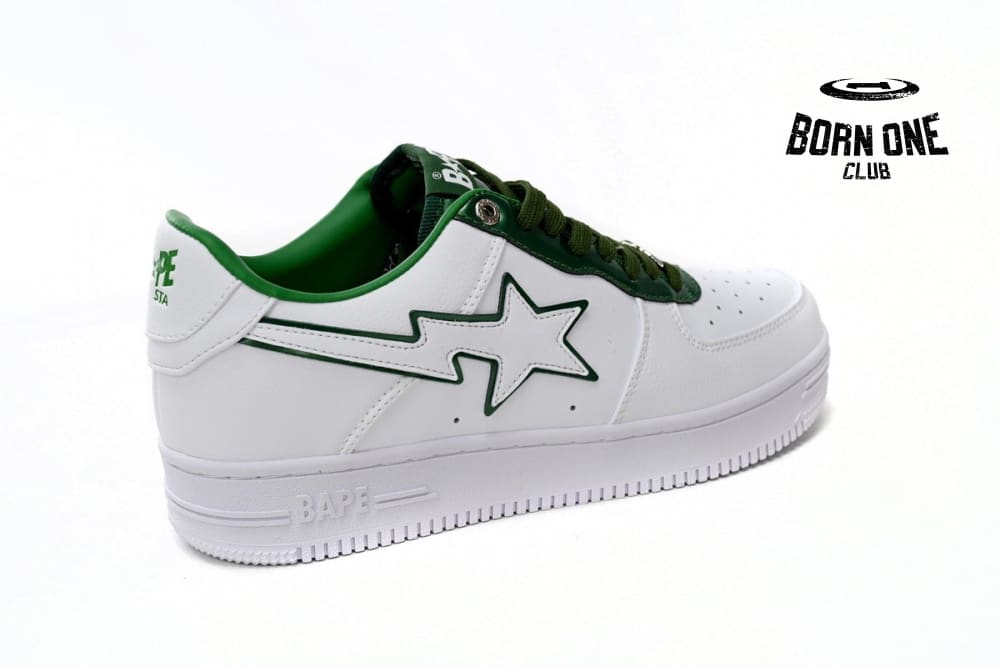 A Bathing Ape Bape Sta Patent Leather White Green 1J30-191-017