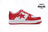 A Bathing Ape Bape Sta Patent Leather White Red