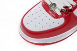 A Bathing Ape Bape Sta Patent Leather White Red