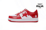 A Bathing Ape Bape Sta Patent Leather White Red