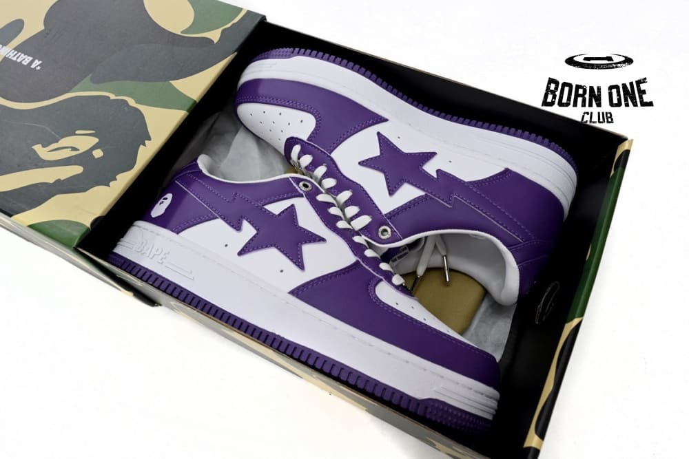 A Bathing Ape Bape Sta White Purple (2022) 1I70-191-007