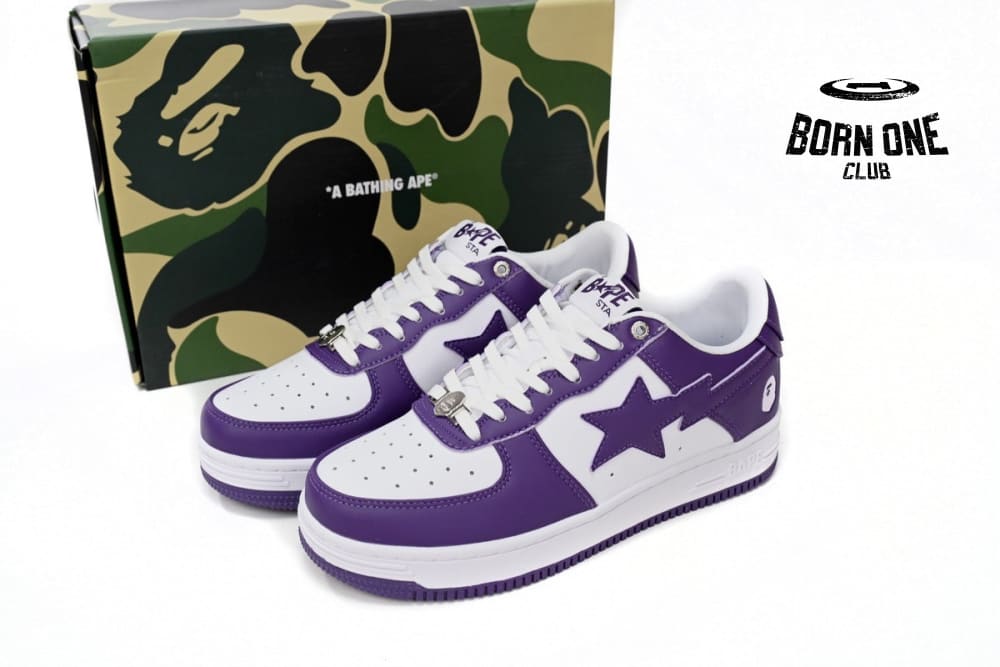 A Bathing Ape Bape Sta White Purple (2022) 1I70-191-007