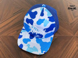 Boné BAPE x Stussy Trucker Blue