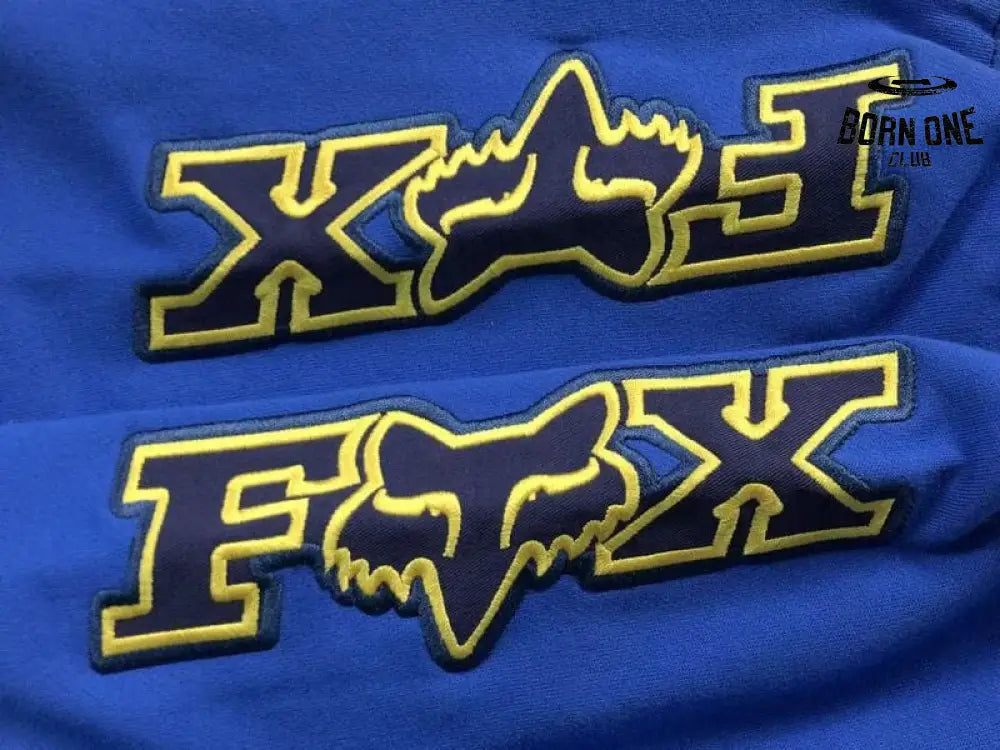 Jaqueta Supreme x Fox Racing Zíper Hooded Blue
