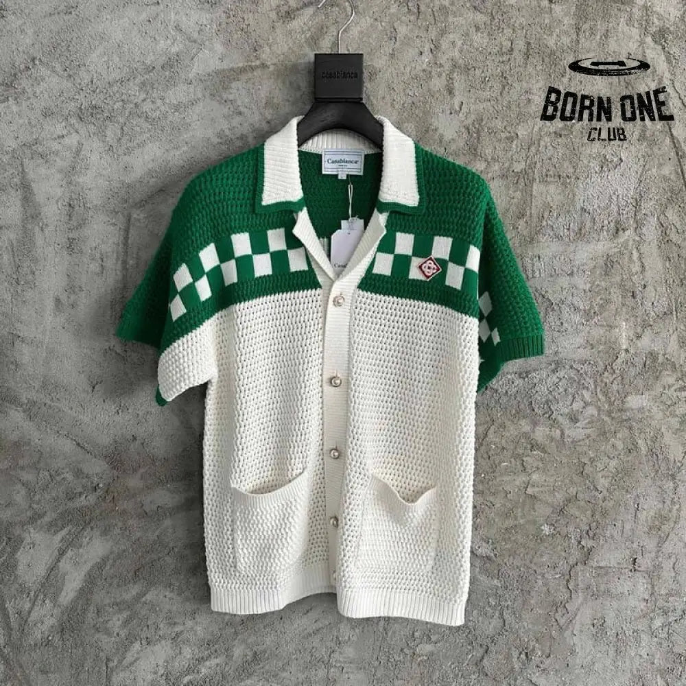 Conjunto Casablanca Crochê Branco/Verde