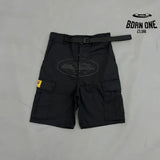 Shorts Cargo Corteiz Logo Preto