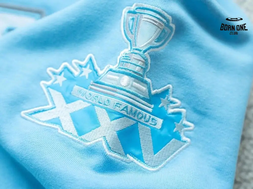 Moletom Supreme Football Zip Up Hooded Light Blue