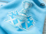 Moletom Supreme Football Zip Up Hooded Light Blue
