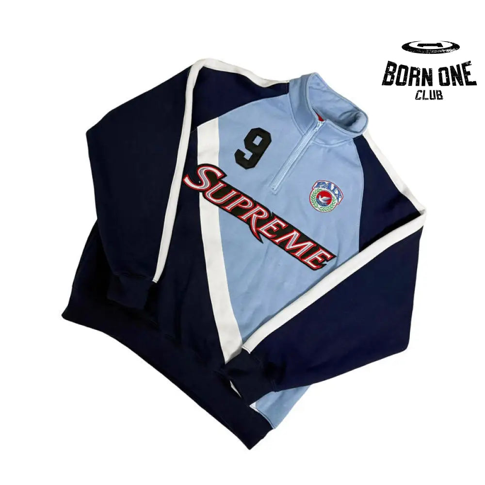 Conjunto Supreme Equipe Half Zip Azul