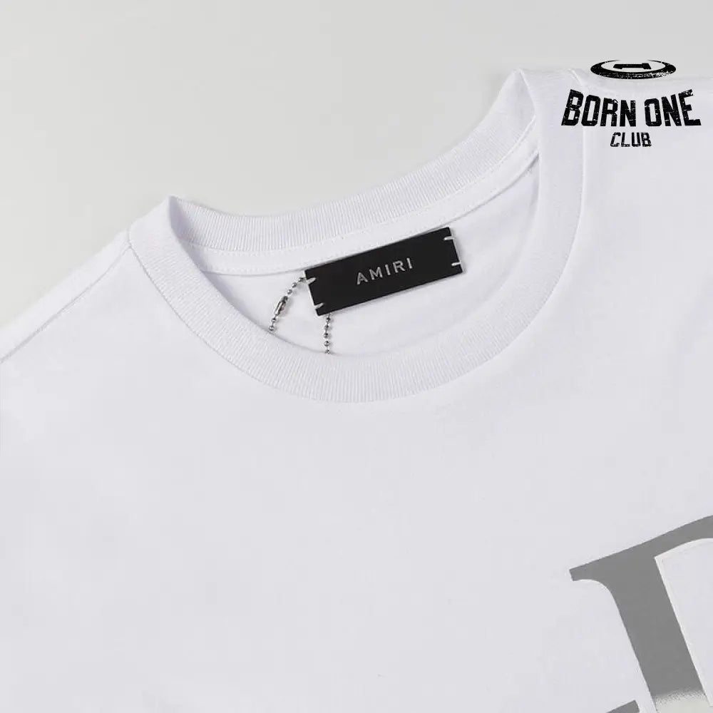 Camiseta Amiri Staggered Chrome Branca